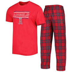 Los Angeles Angels Concepts Sport Badge Top & Pants Sleep Set - MLB