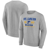 St. Louis Blues Fanatics Fierce Competitor Pullover Sweatshirt - Heather Charcoal - NHL