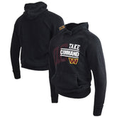 Take Command Washington Commanders DC PROPER Unisex Mineral Wash Vintage Pullover Hoodie Black | NFL