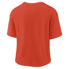 Cleveland Browns Women's High Hip Fashion T-Shirt Orange/Brown | Nike for Sale