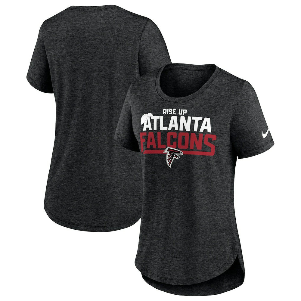Atlanta Falcons Women's Local Fashion Tri-Blend T-Shirt Heather Black | Nike for Sale