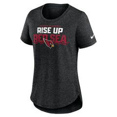 Arizona Cardinals Women's Local Fashion Tri-Blend T-Shirt Heather Black | Nike for Sale