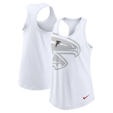 Atlanta Falcons Women's Tri-Blend Scoop Neck Racerback Tank Top White | Nike for Sale