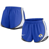 Los Angeles Rams Women's Performance Tempo Shorts Royal | Nike for Sale
