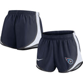 Tennessee Titans Women's Performance Tempo Shorts Navy | Nike for Sale