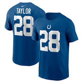 Jonathan Taylor Indianapolis Colts Player Name & Number T-Shirt Royal | Nike for Sale