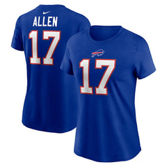 Josh Allen Buffalo Bills Women's Player Name & Number T-Shirt Royal | Nike for Sale