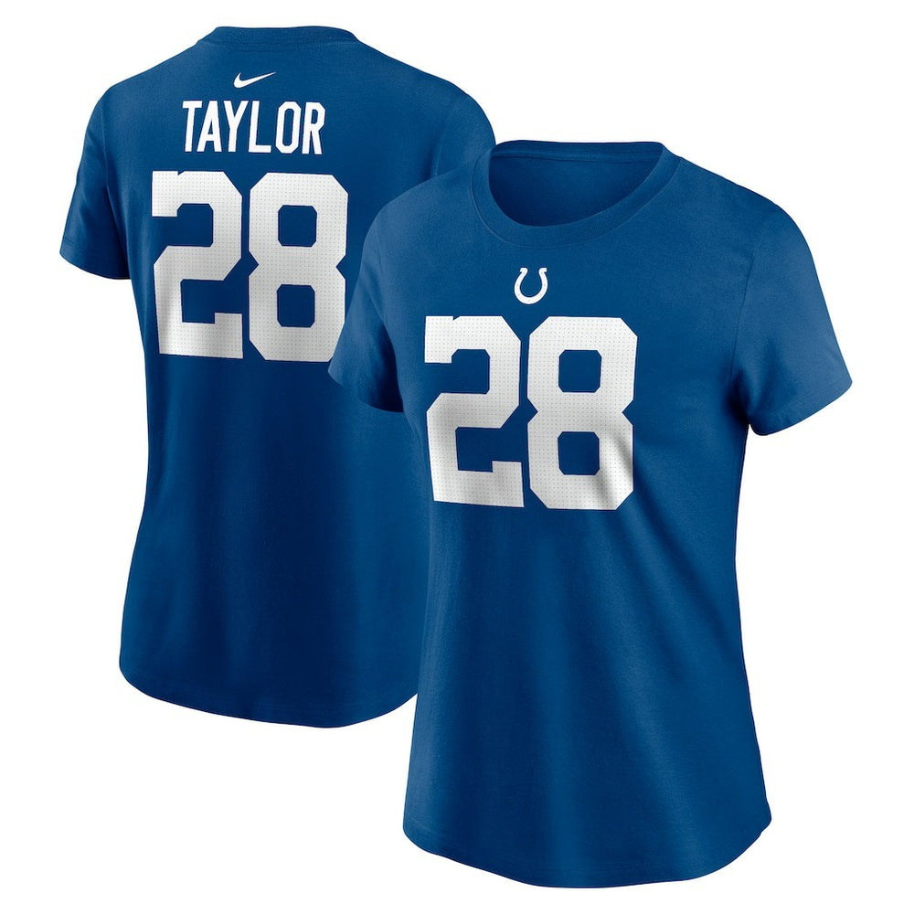 Jonathan Taylor Indianapolis Colts Women's Player Name & Number T-Shirt Royal | Nike for Sale