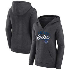 Chicago Cubs Fanatics Women's Simplicity Crossover V-Neck Pullover Hoodie - MLB