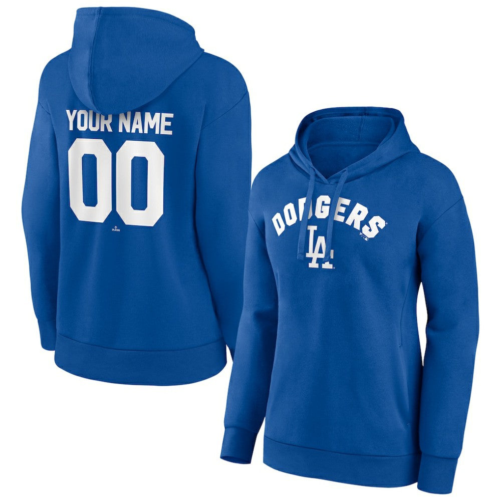 Los Angeles Dodgers Women's Personalized Team Winning Streak Pullover Hoodie - MLB