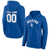 Los Angeles Dodgers Women's Personalized Team Winning Streak Pullover Hoodie - MLB