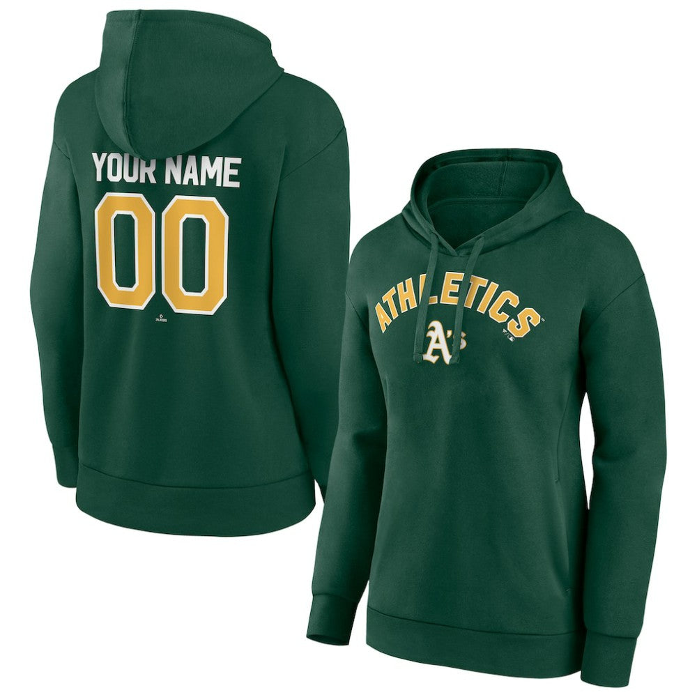 Athletics Women's Personalized Team Winning Streak Pullover Hoodie - MLB