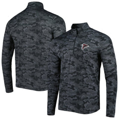 Atlanta Falcons Antigua Brigade Quarter-Zip Sweatshirt Black | NFL