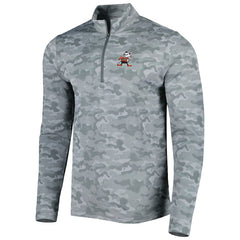 Cleveland Browns Antigua Brigade Throwback Quarter-Zip Top Gray | NFL