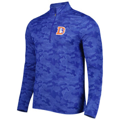 Denver Broncos Antigua Brigade Throwback Quarter-Zip Top Royal | NFL