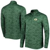 Green Bay Packers Antigua Brigade Quarter-Zip Sweatshirt Green | NFL