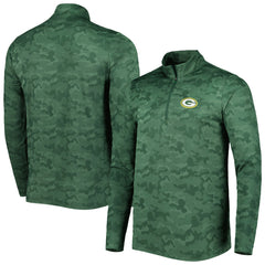 Green Bay Packers Antigua Brigade Quarter-Zip Sweatshirt Green | NFL