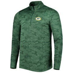 Green Bay Packers Antigua Brigade Quarter-Zip Sweatshirt Green | NFL