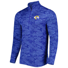 Los Angeles Rams Antigua Brigade Quarter-Zip Sweatshirt Royal | NFL