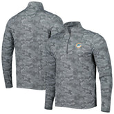 Miami Dolphins Antigua Brigade Throwback Quarter-Zip Top Gray | NFL