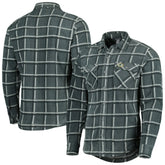 Green Bay Packers Antigua Industry Flannel Button-Up Shirt Jacket Gray | NFL