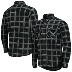 Las Vegas Raiders Antigua Industry Flannel Button-Up Shirt Jacket Black | NFL