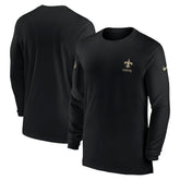 New Orleans Saints Sideline Coach Performance Long Sleeve T-Shirt Black | Nike for Sale