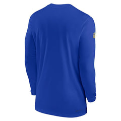 Los Angeles Rams Sideline Coach Performance Long Sleeve T-Shirt Royal | Nike for Sale