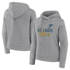 St. Louis Blues Fanatics Women's Script Favorite Pullover Hoodie - Heather Gray - NHL