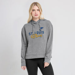 St. Louis Blues Fanatics Women's Script Favorite Pullover Hoodie - Heather Gray - NHL