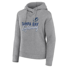 Tampa Bay Lightning Fanatics Women's Script Favorite Pullover Hoodie - Heather Gray - NHL