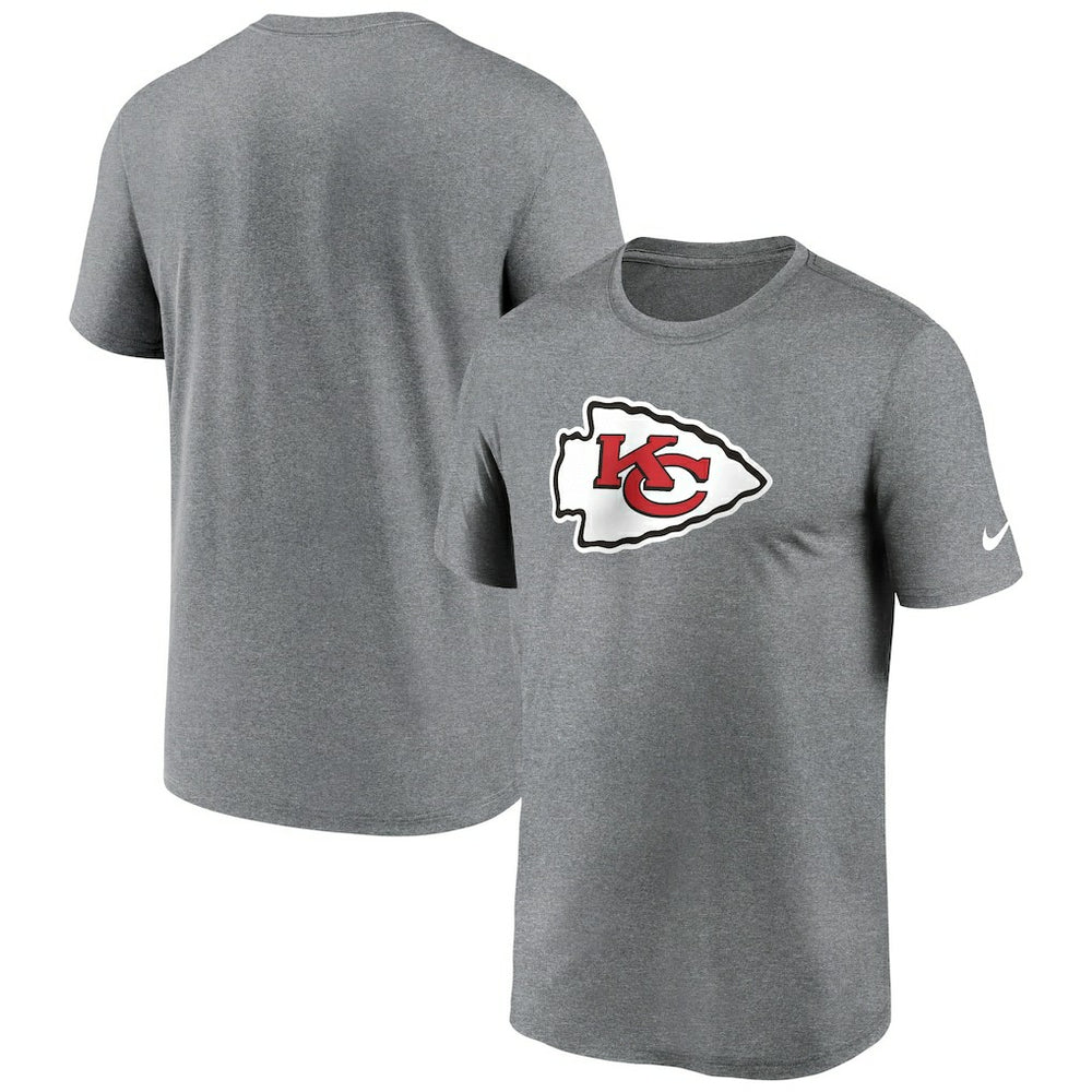 Kansas City Chiefs Primetime Legend Logo Performance T-Shirt Heather Charcoal | Nike for Sale