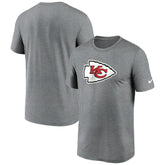 Kansas City Chiefs Primetime Legend Logo Performance T-Shirt Heather Charcoal | Nike for Sale