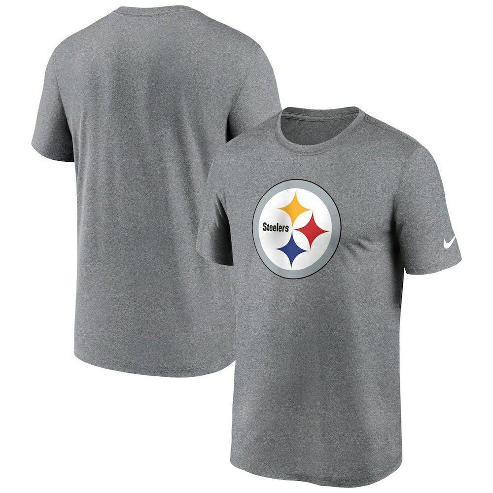 Pittsburgh Steelers Primetime Legend Logo Performance T-Shirt Heather Charcoal | Nike for Sale