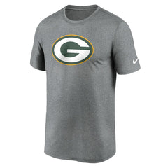 Green Bay Packers Primetime Legend Logo Performance T-Shirt Heather Charcoal | Nike for Sale