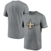 New Orleans Saints Primetime Legend Logo Performance T-Shirt Heather Charcoal | Nike for Sale