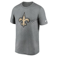 New Orleans Saints Primetime Legend Logo Performance T-Shirt Heather Charcoal | Nike for Sale