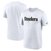 Pittsburgh Steelers Legend Wordmark Performance T-Shirt White | Nike for Sale