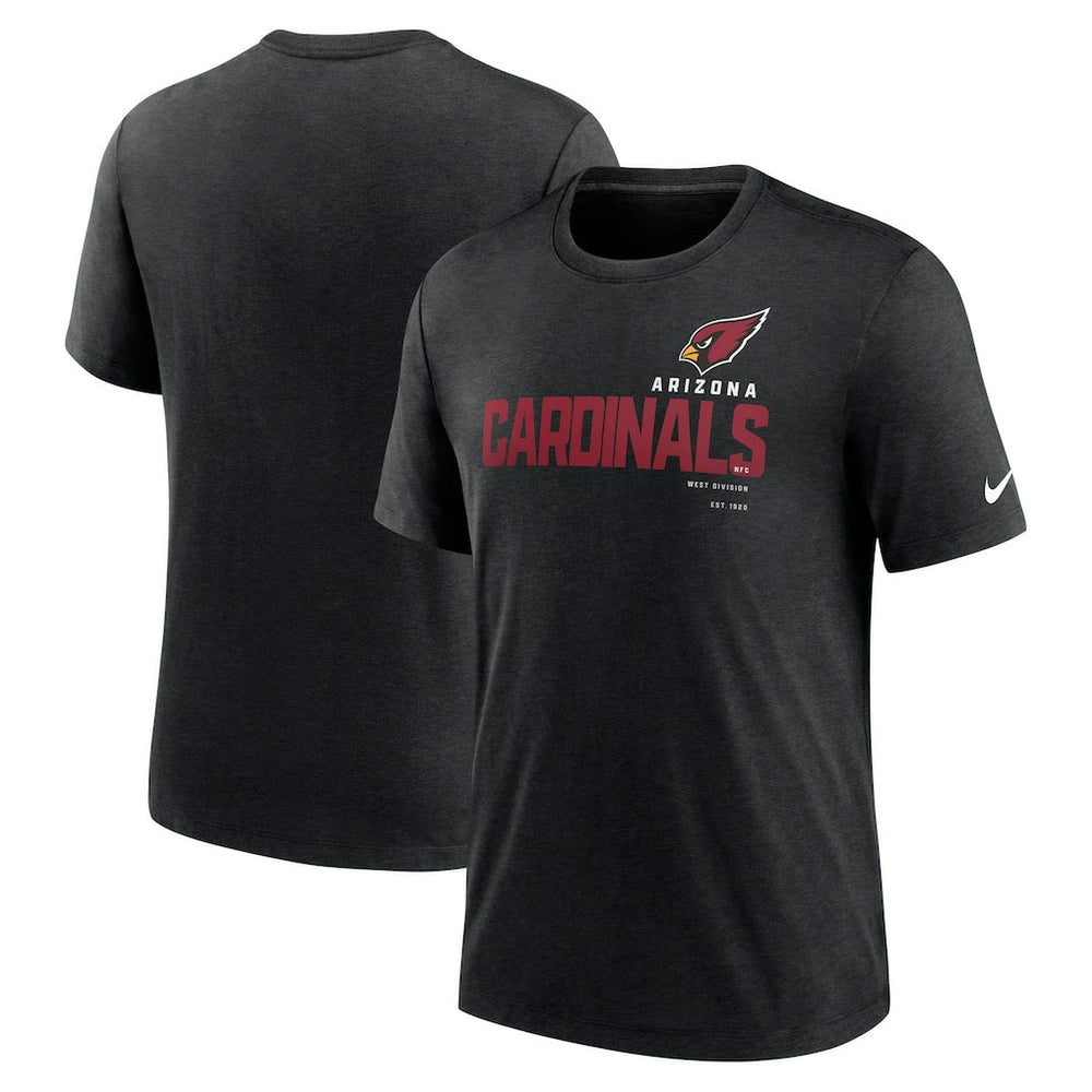 Arizona Cardinals Team Tri-Blend T-Shirt Heather Black | Nike for Sale