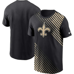 New Orleans Saints Yard Line Fashion Asbury T-Shirt Black | Nike for Sale