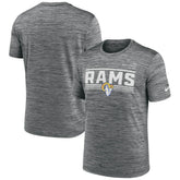 Los Angeles Rams Yardline Velocity Performance T-Shirt Gray | Nike for Sale