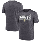 New Orleans Saints Yardline Velocity Performance T-Shirt Anthracite | Nike for Sale