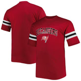 Tampa Bay Buccaneers Big & Tall Arm Stripe T-Shirt Red | NFL