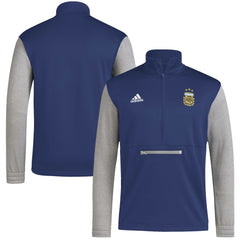 Argentina National Team Crest Long Sleeve Half-Zip Top Navy | Adidas Online