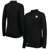 Houston Astros Levelwear Women's Verse Asymmetrical Raglan Tri-Blend Quarter-Zip Jacket - MLB