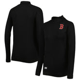Boston Red Sox Levelwear Women's Verse Asymmetrical Raglan Tri-Blend Quarter-Zip Jacket - MLB