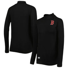 Boston Red Sox Levelwear Women's Verse Asymmetrical Raglan Tri-Blend Quarter-Zip Jacket - MLB
