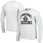 Las Vegas Raiders Homage Hyper Local Tri-Blend Long Sleeve T-Shirt Ash | NFL