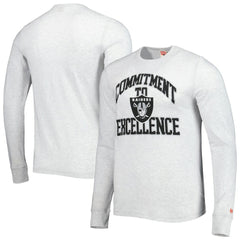 Las Vegas Raiders Homage Hyper Local Tri-Blend Long Sleeve T-Shirt Ash | NFL