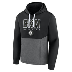 Brooklyn Nets Successful Tri-Blend Pullover Hoodie Black - NBA